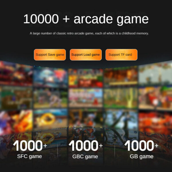 8d6c3e5e3832200c DY19 Mini Power Bank Portable Retro handheld Console 6000mAh capacity 3.2 Inch Soft Light Color Screen 10000+ Game