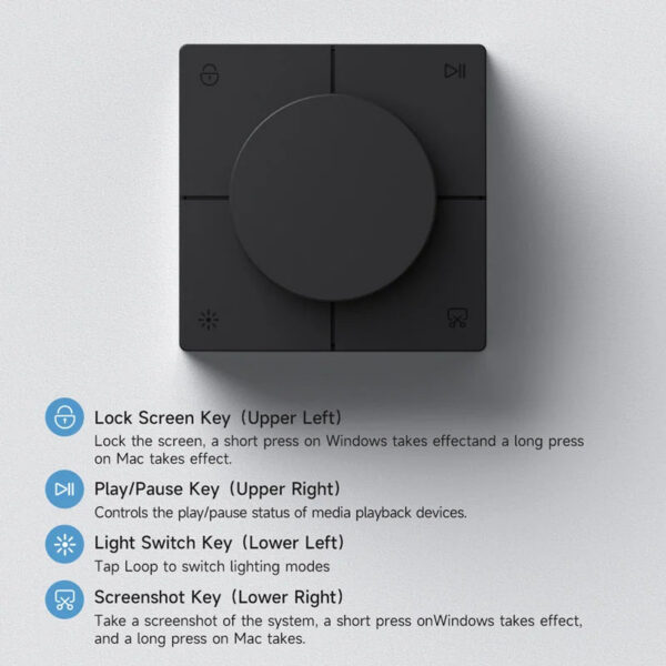 8d7f277a1b9057d1 Hagibis Knob USB C Hub With Shortcut Buttons Type-C Docking Station Volume Adjustment Desktop Controller 2.5G RJ45 for Macbook
