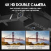 E88Pro Drone 4K Professinal With 1080P Wide Angle Dual HD Camera Foldable RC Helicopter WIFI FPV Height Hold Apron Sell Gift