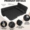 8d88d5dac7864dea Car Air Mattress Back Seat Inflatable Bed - Inflatable Thickened and Double SUV Air Mattress with Air Pump Portable Foldable Car Bed for Home Car Travel Camping-Black