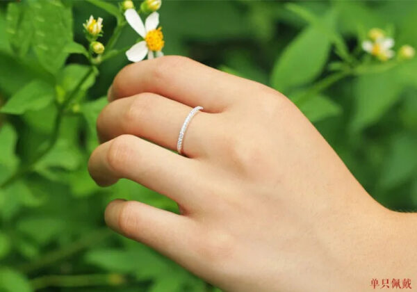 Fashion Original 100% Sterling Sier Band Rings Women Wedding Jewelry Gift Classic Simulated Platinum Diamond CZ RING