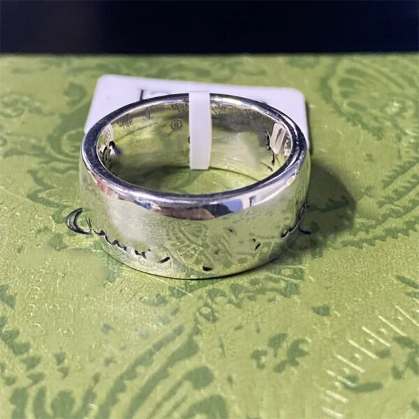 8dacb7b58cded694 Titanium steel sier love designer jewelry for men and women spirit heart rings party engagement confession wedding Ring with green box Size 5-11