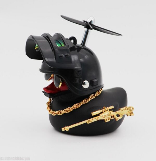 8dbc56e47e6af694 Broken Wind Rubber Motor Yellow with Helmet Auto Accessories Duck In The Car Interior Decoration