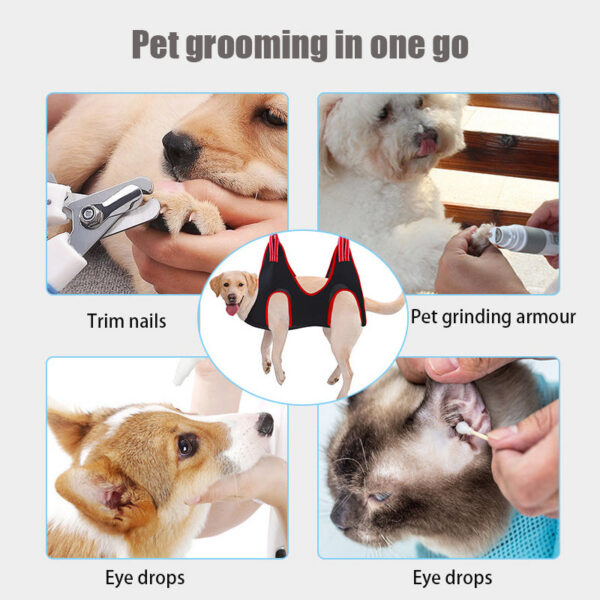Pet Grooming Hammocks Nail Trimming Cat Beauty Hammock Anti Scratch Bite Dog Restraint Bathing Fixed Bag Pruning Tool Set