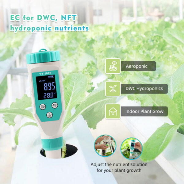 8e03da3f85fb970f 7 in 1 PH/Free Chlorine/ORP/EC/TDS/Salt/Temp pH Meter Swimming Pool Saity Tester IP67 Waterproof for Aquarium Aquaculture Spa