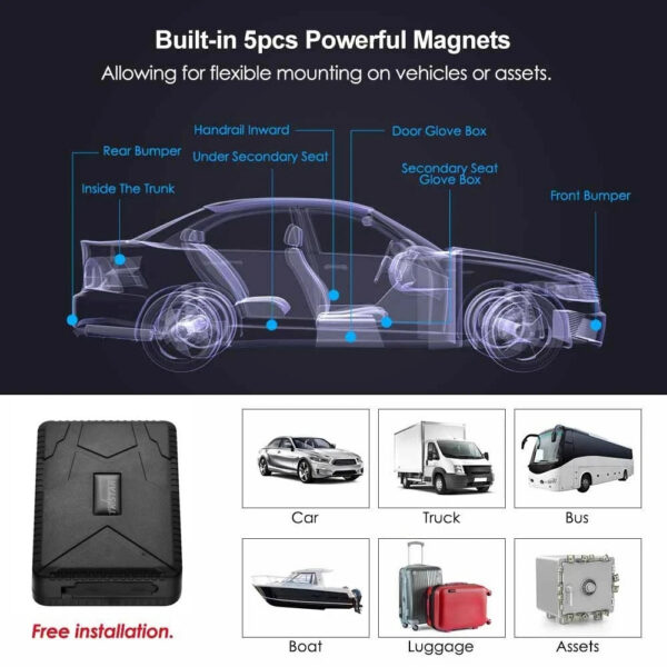 8e065b24673e3453 4G Car GPS Tracker TKSTAR TK915 GPS Locator 10000mAh Magnet Waterproof IP65 GPS Car Tracker Tamper Alert LIFETIME FREE APP