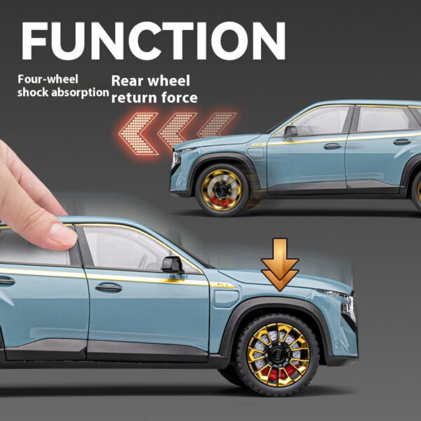 1:24 Scale XM Alloy Car Toy Model with Sound Light Effects Wind-Up nism Ideal for Kids Collectors - Fun & Durable