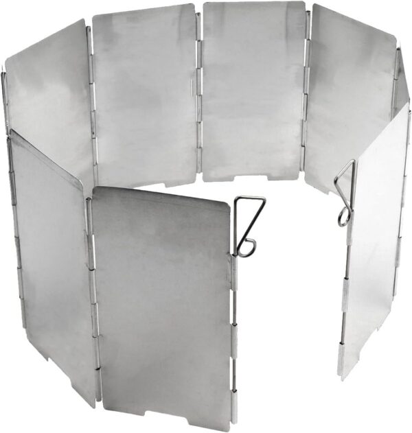 8e110c8319672ef8 Semetall Camping Stove Windscreen 10 Plates Folding Outdoor Stove Windscreen Aluminum Camping Stove Windshield with Carrying bag-1Pack(3.3"W*9.5"L)