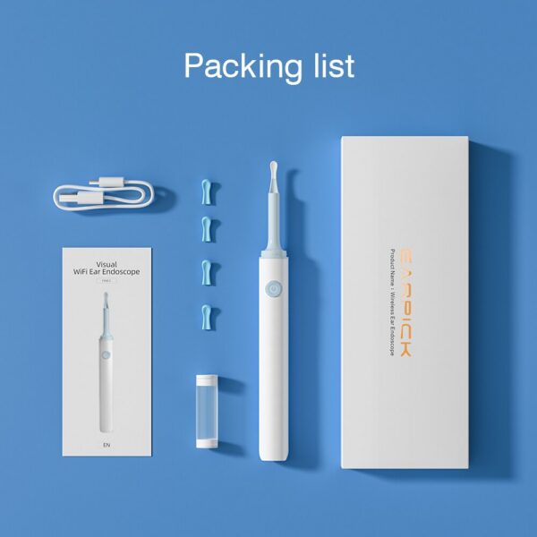 KERUI Smart Wireless Visual Cleaner Spoon Safe Endoscope Earpick 5MP Mini Camera Wax Remover Otoscope Ear Tools Health Care