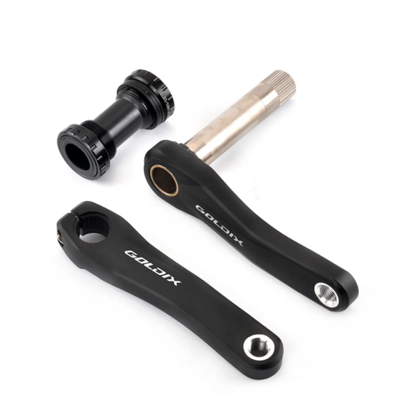 GOLDIX Children Bicycle Crankset 110/127/140/150/155/160mm Crank with Protective Disc 30T 32T Chainwheel Kids Bike Accessories