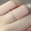 Fashion Original 100% Sterling Sier Band Rings Women Wedding Jewelry Gift Classic Simulated Platinum Diamond CZ RING