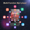 128GB MP3 player (with Bluetooth 5.3), 2.4’ portable full touchscreen music player (with speakers and Micro SD card slot)
