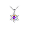 Stylever Snowflake Moissanite Diamond Pendant for Women Gift Sterling Sier Necklace Sparkling Wedding Fine Jewelry