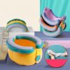 Toilet Portable Travel Baby Foldable Kids Potty Training Seat Easy to Clean With Storage Bag and 20 Garbage Bags