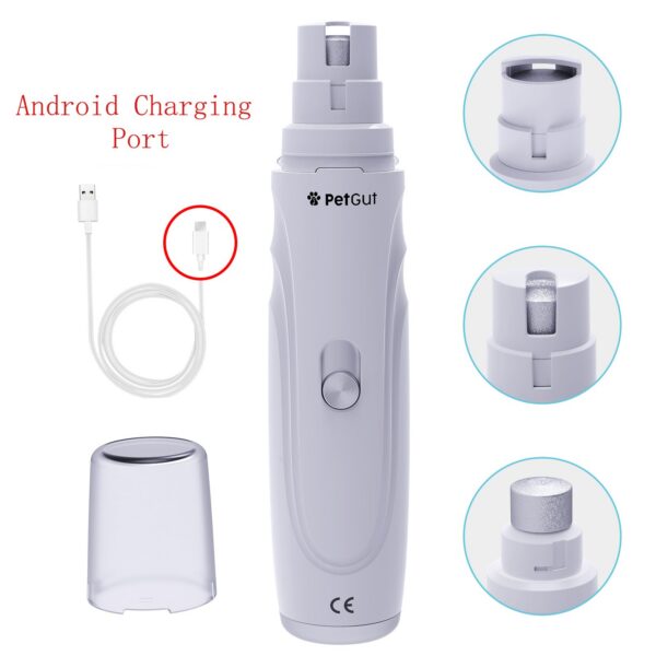 8eb703d754095255 Electric Pet Grinder 2-Speed Rechargeable Dog Nail Clipper Cat Cutter Grooming for Medium & Small Puppy Trimmers Supplies