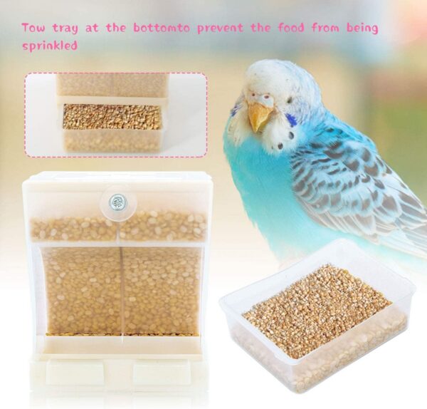 8eb76ae4c1b419d6 Rypet No-Mess Bird Feeder - Parrot Integrated Automatic Feeder for Small to Medium Birds