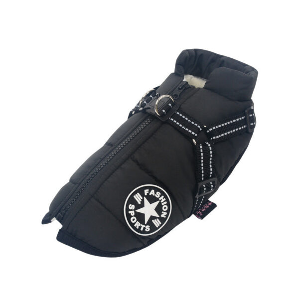 8eba0a8ac20c1ade Winter Clothes For Small Dogs Warm Fleece Large Dog Jacket Waterproof Pet Coat With Harness Chihuahua Clothing Puppy Costume