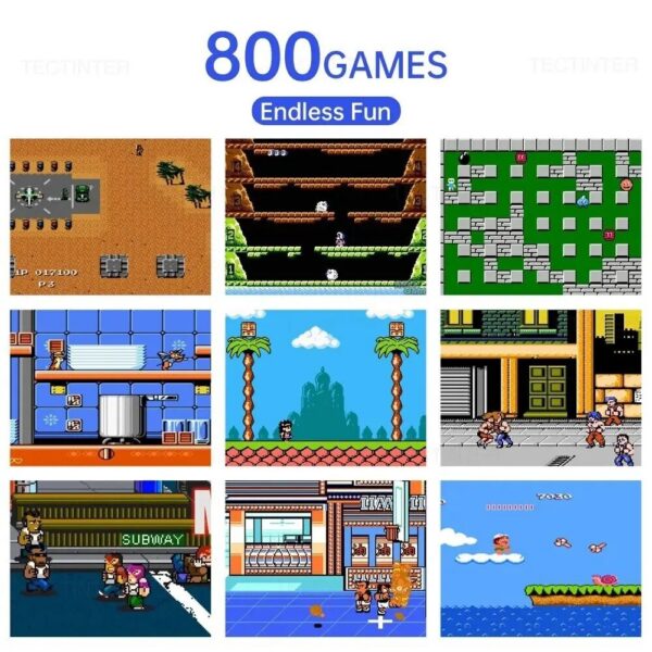 Portable Retro Mini Handheld Player 3.5 Inch LCD Screen 8-Bit AV Out Video Game Console Built-in 800 Games for Kids Gift