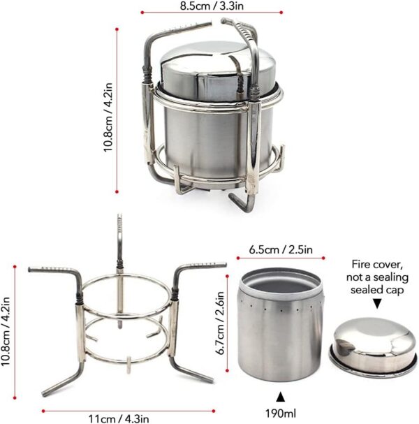 Lixada Spirit Burner,Alcohol Stove Burner Portable Outdoor Mini Spirit Stove for Hiking BBQ Cooking Picnic Camping Survival