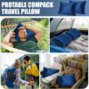 8ed7dedee70aa5eb 2 Pack Camping Pillow for Sleeping Shredded Memory Foam Travel Pillow with Storage Bag, Compressible Portable Pillow for Outdoor Camp Backpacking Hiking Essential Gear (Blue, Small)