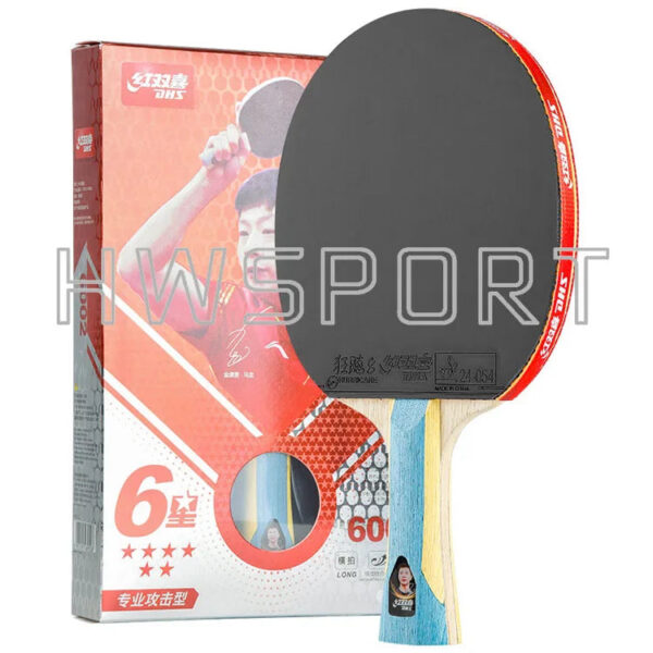 8eddef6bdf207e9a DHS H4002 4 Star Table Tennis Racket 5 Star 6 Star H5002 H6002 Ping Pong Racket Professional Pure Wood Paddle with Sticky Rubber