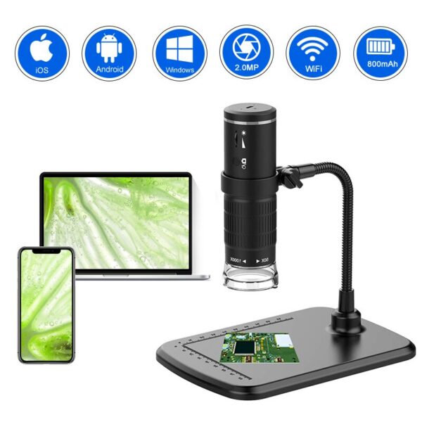 8ee26ca0a7cec4e4 Wireless Digital Microscope 50X-1000X Magnification Portable Handheld USB Microscopes with Flexible Stand For iPhone Android PC