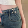 8ee9697f3bb506e8 2pcs Skirt Pants Tighten Brooches Jeans Adjustable Waist Clip Button Pearl Women's Brooch Set DIY Clothing Accessories