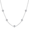 8f0d2a9d49fa7b98 5mm 5 Stones Bubble Moissanite Necklace Certified Original Gold Plated Sier Diamond Choker Chain for Women Jewelry GRA