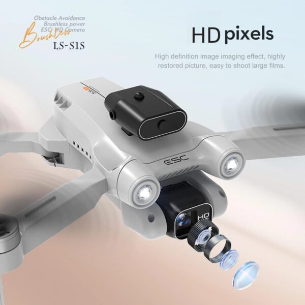 8f1401a816c431fc S1S Drone 5G Wifi 4K Professional 8K HD Camera Brushless 360° Obstacle Avoidance Optical Flow RC Foldable Quadcopter Toys Gifts