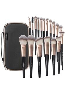 8f2b70749c8c3e61 Maange 18Pcs Makeup Storage Set Soft Bristles Foundation Brushes Eyeshadow Blusher Concealer For Women Beginner Kit