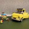 960PCS Technical Fiat 500 Building Blocks 10271 Classic Yellow Car Model Creator Assemble Vehicle Bricks Toys For Boys Kids Gift