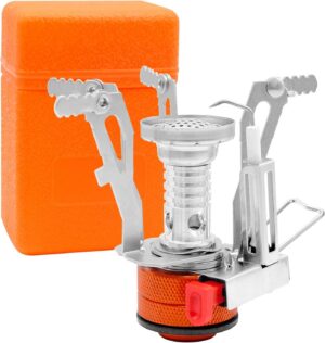 Camping Gas Stove, Portable Windproof Backpacking Stove Cooking Stoves 3000W Camping Stoves with Carry Box for Outdoor Cooking Hiking Travelling Fishing Picnic Trekking