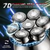 Shavers Electric 7D Floating Cutter Head Base Charging Portable Men Beard Trimmer Clipper Skull Shaver Waterproof Shaving 230711
