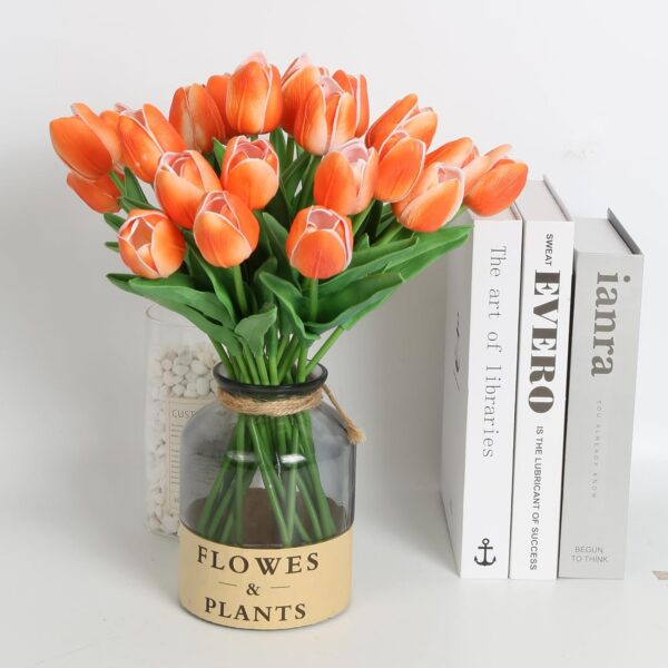 8f4da9ad441e9965 IPOPU Real Touch Purple Tulips 24PCS Artificial Flowers for Decoraion Fake Tulips Light Purple Flowers Floral Arrangements Artificial Faux Tulips Decor for Table Home Kitchen Decor (Light Purple)