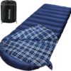 8f4f022e7bfe9744 0 Degree Sleeping Bag 100% Cotton Flannel XXL Cold Weather Winter Oversized Sleeping Bag for Adults Camping Zero Degree Big and Tall with Compression Sack