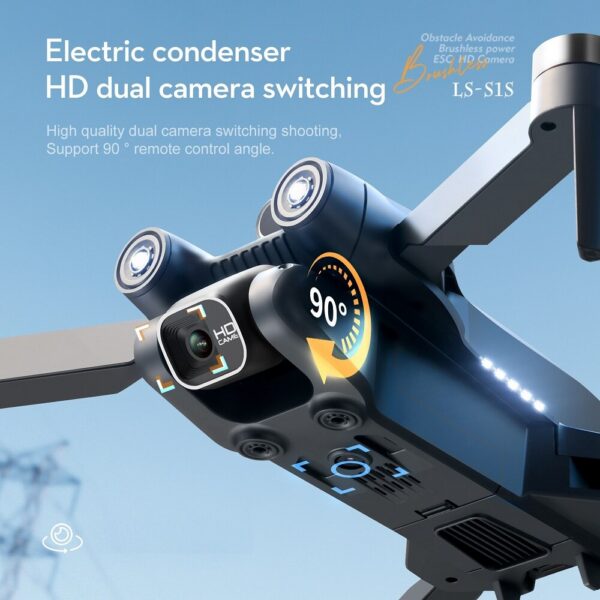 8f63da672af22547 S1S Brushless Drone 4k Professional 8K HD Camera 5G Wifi FPV Obstacle Avoidance Aerial Photography Foldable Quadcopter RC Dron