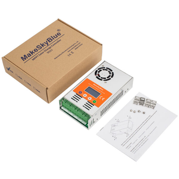 8f6744867e0f9768 60A-V123 with Wifi Cloud Box MakeSkyBlue Solar Panel MPPT Charge Controller for 12V 24V 48V Lead-acid Battery