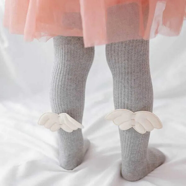 8f81c2f497630cbf Socks & Hosiery New Fashion Angel Wings Kids Stockings For Girls Autumn Spring Soft Cotton Baby Tights Knitted Toddler Children Pantyhose