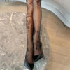 Women Socks Sexy Tights With Letter Pattern Constellation Printed Pantyhose Mesh Stockings 2023 Fashion Black Spring Summer Lady