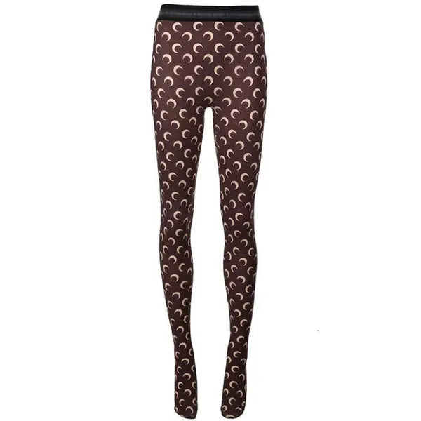 Marine Serre MARINE Moon Pantyhose Leggings 2022 Spring/Autumn/Winter Sports Yoga Outwear Slim Fit High Waist Women