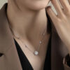 GRA Certified 0.3-3ct Moissanite for Women Sterling Sier Chain D Color VVS1 Round Cut Diamond Pendant Necklace