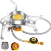 3900W Portable Windproof Camping Stove - Lightweight Propane Gas Burner with Piezo Ignition & Carrying Bag for Outdoor Cooking, Backpacking, Hiking, and Picnics