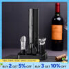 1pc Black Electric Automatic Corkscrew Creative Wine Bottle Opener with USB Charging Suit for Home