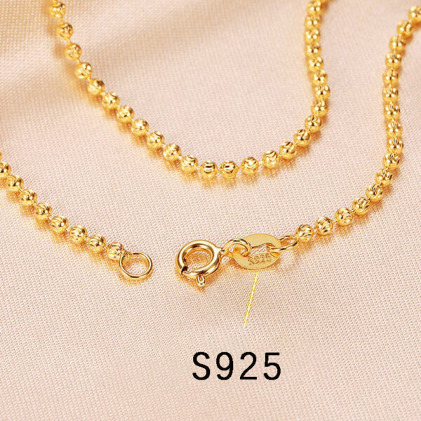 8fd073a7577266ef MIQIAO Sterling Sier Italian Necklaces For Women Jewelry Ball Diamond Cutting Chain Female Necklace Long 40 45 50 55 60CM
