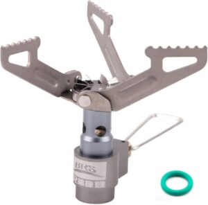 BRS 3000T Ultralight Backpacking Stove - Portable Pocket Titanium Camping Gas Burner - Only 26g With Extra Backup O-Ring