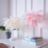 8fda01246306df95 LED Feather Table Lamp Night Light USB Operated Remote Control Bedside Lamps For Home Living Room Bedroom Wedding Party Decor