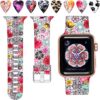 Laffav Compatible with Apple Watch Band 41mm 40mm 38mm iWatch Series 9 & Ultra 2 & SE & Ultra & Series 8/7/6/5/4/3/2/1 for Women Men, Colorful Jellyfish, M/L
