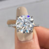 8fe0ff5d86de2664 DW Sparkling 1-5ct Big Moissanite Diamond Rings for Women Solitaire Genuine Sterling Sier Designer Wedding Jewelry