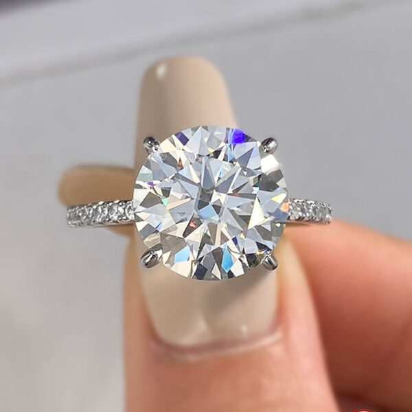 8fe0ff5d86de2664 DW Sparkling 1-5ct Big Moissanite Diamond Rings for Women Solitaire Genuine Sterling Sier Designer Wedding Jewelry
