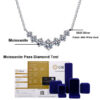 8fe422986d6ed46b Full Moissanite Diamond Necklace for Women Sterling Sliver with Plated White Gold Neck Pendent Wedding Fine Jewely